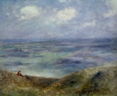 Uitzicht op de zee, Guernsey door Pierre Auguste Renoir