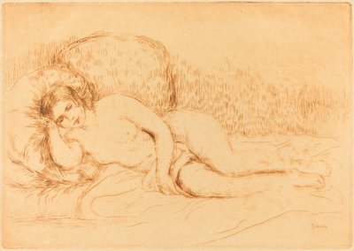 Liggende vrouw, 1906 door Pierre Auguste Renoir