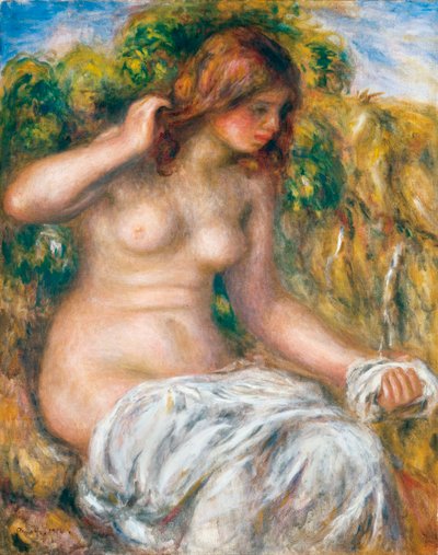 Vrouw bij bron door Pierre Auguste Renoir
