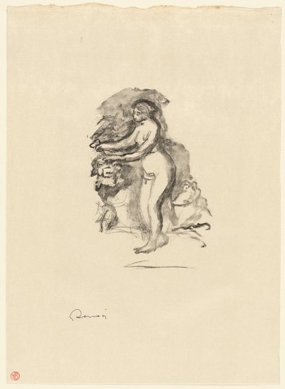 Vrouw met Wijnstok door Pierre Auguste Renoir