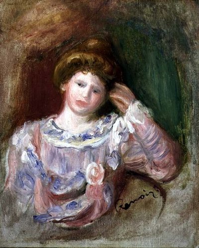 Vrouw met haar hoofd in haar hand, c.1907 door Pierre Auguste Renoir