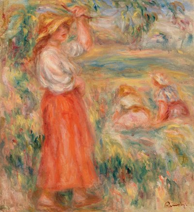 Vrouwen in de Velden door Pierre Auguste Renoir