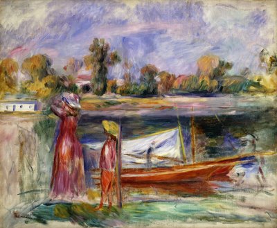 Jonge Meisjes in Argenteuil door Pierre Auguste Renoir