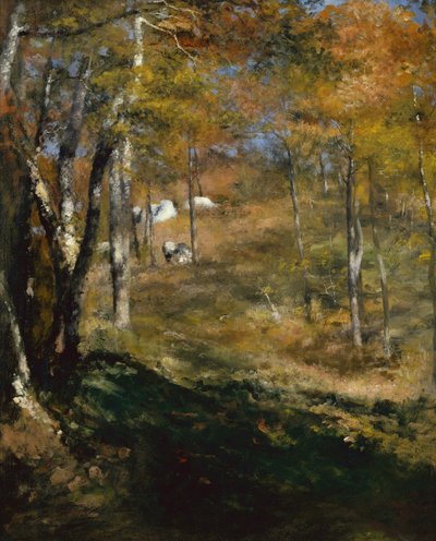 Jonge bomen in het bos door Pierre Auguste Renoir