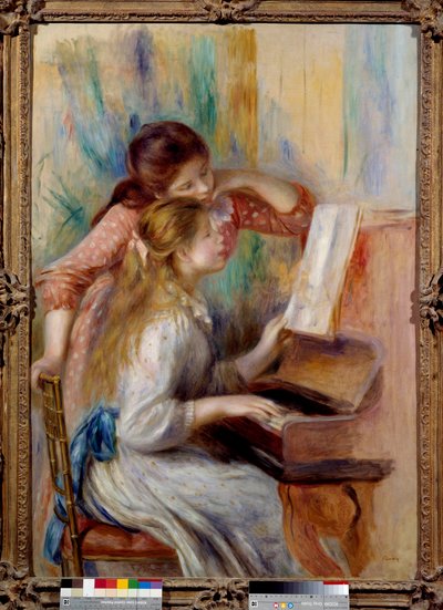 Meisjes aan de piano door Pierre Auguste Renoir