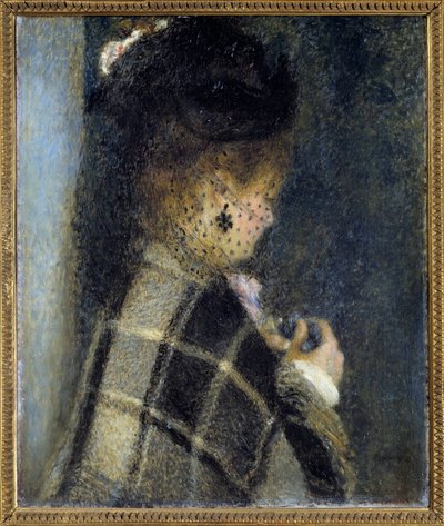 Jonge vrouw met een sluier door Pierre Auguste Renoir
