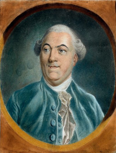 Portret van Jacques Necker (1732-1804) Minister Pastelschilderij door Pierre Baudemant (1729-1808) 18e eeuw Troyes musee des Beaux Arts door Pierre Baudemant