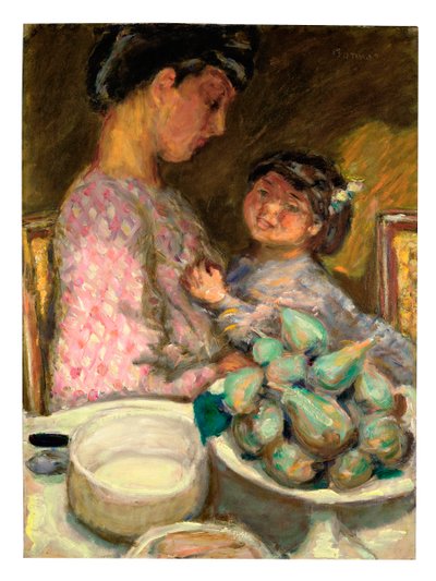 Een bord met vijgen door Pierre Bonnard