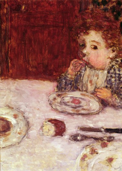 Een kind aan tafel, ca. 1897 door Pierre Bonnard