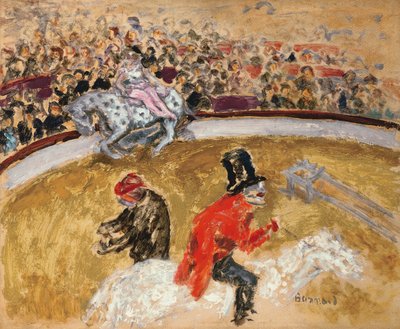 Bij het circus, ca.1897 (olieverf op board) door Pierre Bonnard