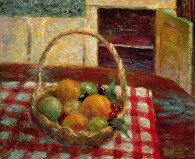 Mand met fruit op een tafel door Pierre Bonnard