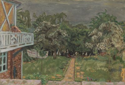 Blauw Balkon door Pierre Bonnard