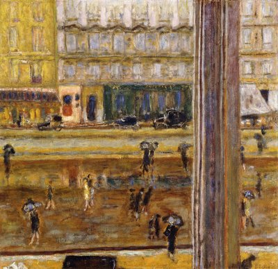 Boulevard des Batignolles (De Regen), ca. 1926 door Pierre Bonnard