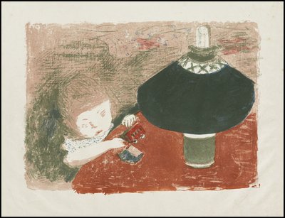 Kind met lamp door Pierre Bonnard
