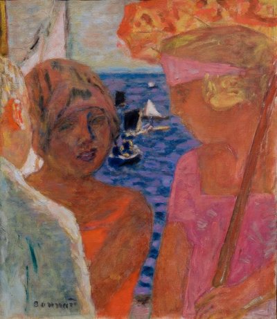 Gesprek in Arcachon door Pierre Bonnard