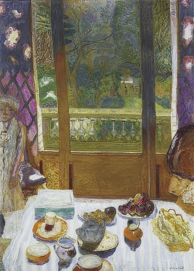 De ontbijtkamer met uitzicht op de tuin door Pierre Bonnard
