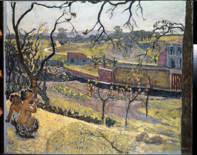 Begin van de lente. Kleine faunen door Pierre Bonnard