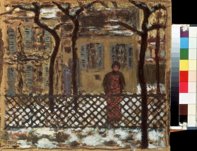 Achter het hek door Pierre Bonnard