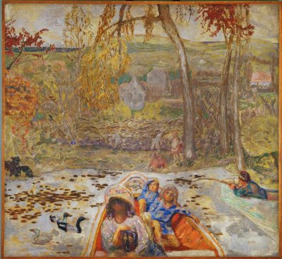 In een boot door Pierre Bonnard