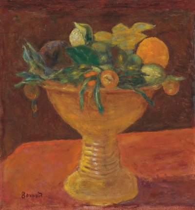 Fruitschaal met mandarijnen door Pierre Bonnard