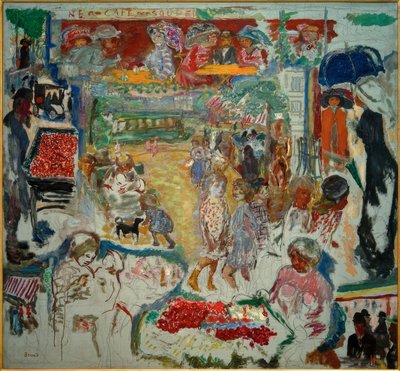 Grote decoratie, straatscène door Pierre Bonnard