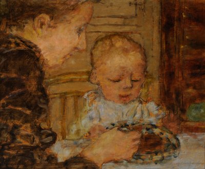 Grootmoeder en kind door Pierre Bonnard