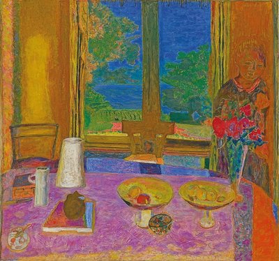 Grote eetkamer aan de tuin door Pierre Bonnard