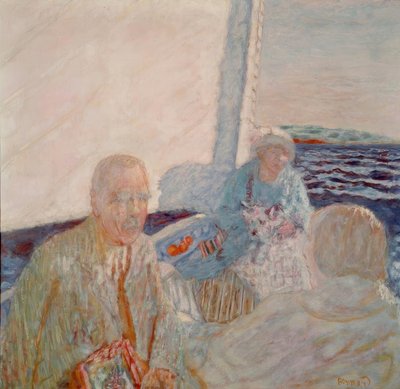 In de Zeilboot door Pierre Bonnard