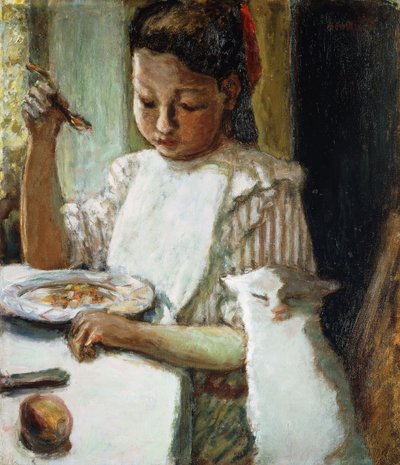Baby en kat, ca. 1906 door Pierre Bonnard
