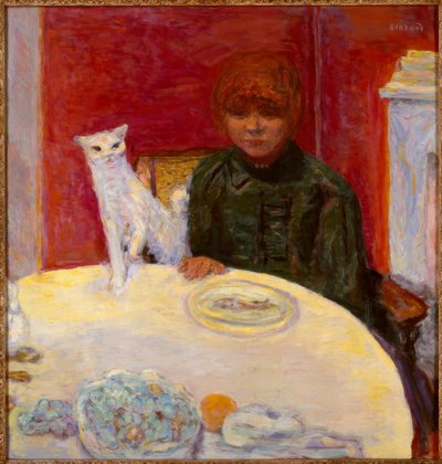 De Vrouw met de kat of de veeleisende kat door Pierre Bonnard
