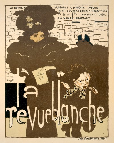 La Revue Blanche, poster ter promotie van het eerste nummer van het beroemde maandblad, 1894 door Pierre Bonnard