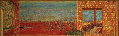 Het zonnige terras door Pierre Bonnard