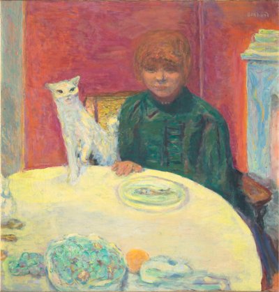 La femme au chat Vrouw met kat, 1912 door Pierre Bonnard