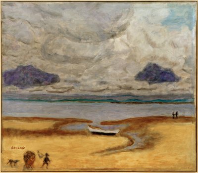 Het strand bij eb (Eb bij Arcachon) door Pierre Bonnard