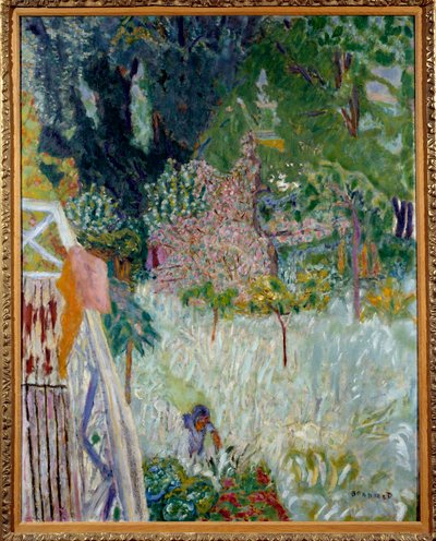 De appelboom in bloei of balkon Vernonet door Pierre Bonnard