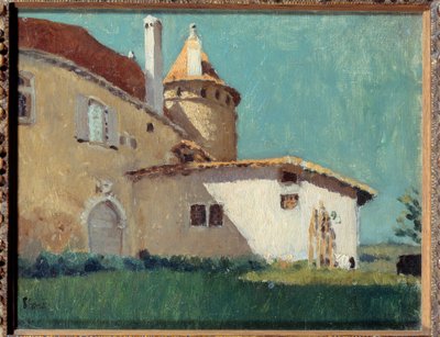 Het kasteel van Virieu of huis met torentje door Pierre Bonnard