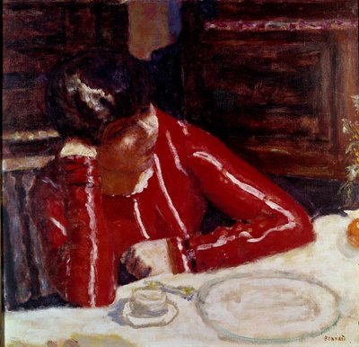 Le corsage rouge door Pierre Bonnard