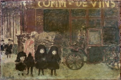 De fiacre of De wijnhandel of Het verlaten van de school door Pierre Bonnard