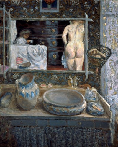 Spiegel boven een Wasbak, 1908 door Pierre Bonnard