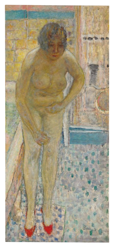Nu aux Babouches Rouges, c.1932 door Pierre Bonnard
