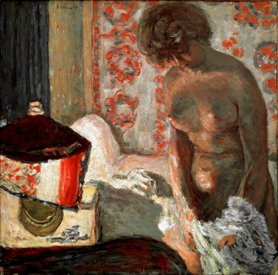 Naakt bij de lamp door Pierre Bonnard