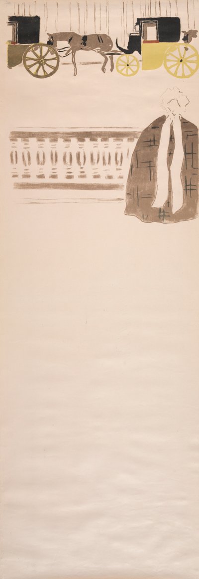 Kindermeisjes Promenade, Fries van koetsen, 1895 door Pierre Bonnard
