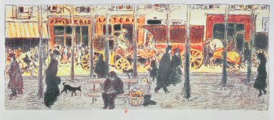 Parijse Boulevard, 1896 door Pierre Bonnard