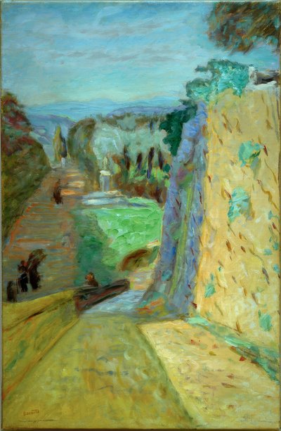 Landschap, de laan in Le Cannet door Pierre Bonnard