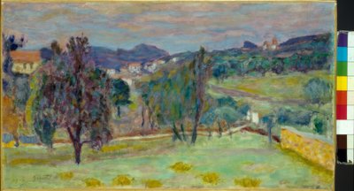Violet landschap, de avond door Pierre Bonnard