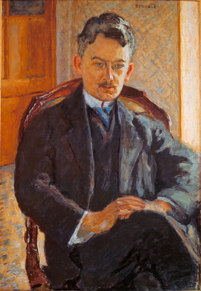 Portret van G.B. Georges Besson: kunstcriticus en verzamelaar door Pierre Bonnard