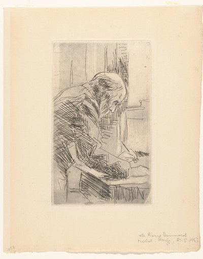 Portret van de kunstenaar Edouard Vuillard door Pierre Bonnard