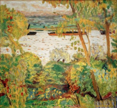Sleepboot in Vernon door Pierre Bonnard