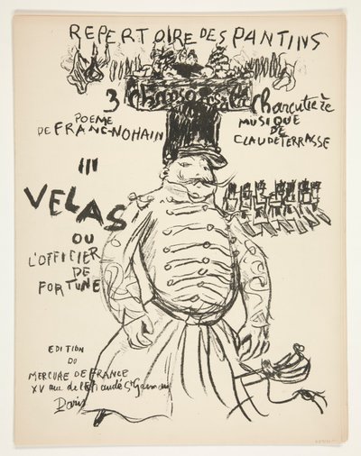 Repertoire du Theatre des Pantins - zes liedjes door Pierre Bonnard