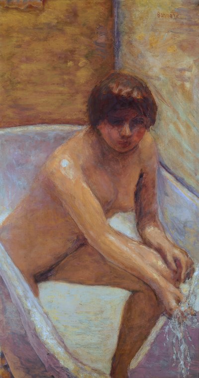 Uit bad door Pierre Bonnard